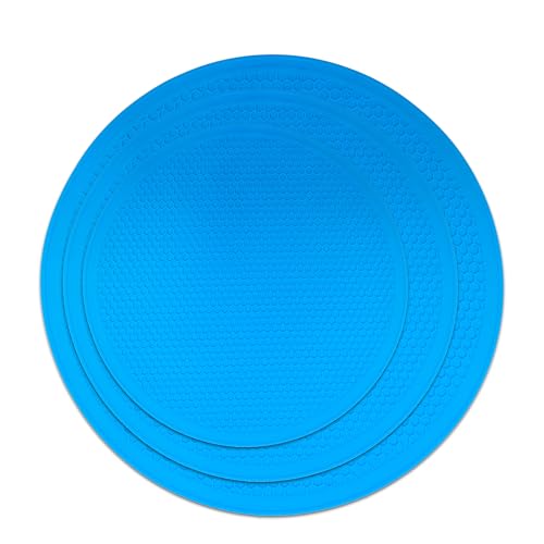 8 10 12 Inch Microwave mat, Trivet, Multi-Purpose Hot Pad,Pot Holder,Baking,Drying, Silicone mats for Microwave,Dishwasher Safe - Splatter Guard, Set of 3,Grey,Blue - color: Blue