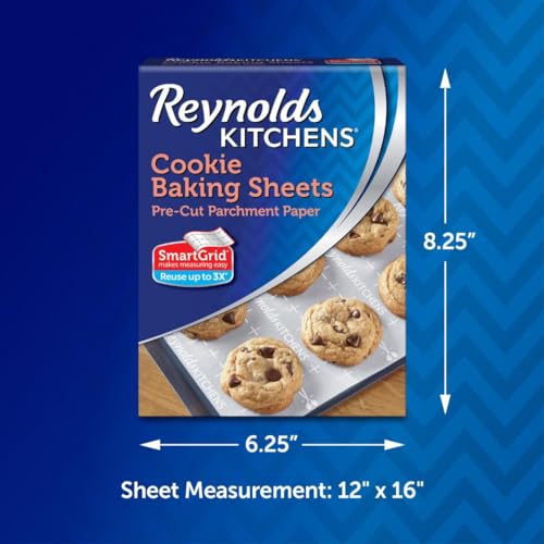 Reynolds Kitchens Pre-Cut Parchment Paper Cookie Baking Sheets, 22ct - size: 22 Count (Pack of 1), style: Baking Sheets