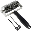 Pastry Lattice Roller Cutter, Stainless Steel Lattice Dough Cutter - color: Black
