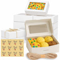 30 Pack 9x6x3in Cookie Boxes with Window, Bakery Boxes for Treats, Desserts - color: White