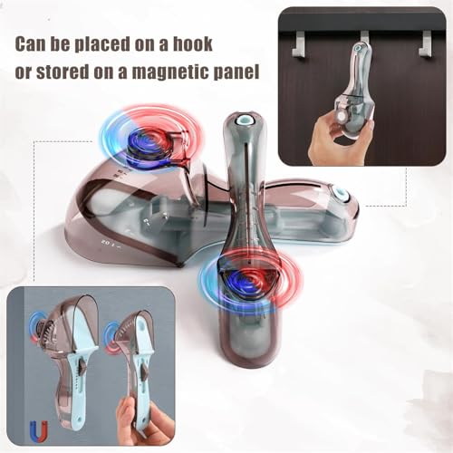 Adjustable Measuring Spoon Set, Small & Large All-in-One Measuring Spoons with Bottom Magnet Multiple-Use Measuring Cup for Kitchen Dry & Liquid Accurate Measurement
