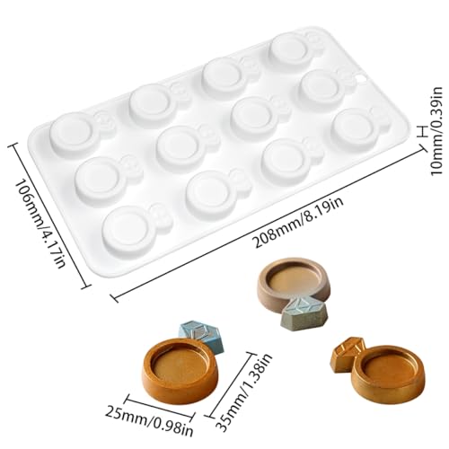 mostsom 3D Ring Shape Silicone Dessert Molds, Cake Molds for Baking, Mini Granola Bar, Chocolate Truffles, Whiskey Ice Cube Tray, Fondant Mould, Candy & Gummy Jelly Mold (C_ Ring) - size: C_ Ring