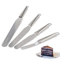 Cake Frosting Spatula Set, 4 6 8 10 Inch Straght Icing Spreader Knife For Baking, Decorating Cakes - size: Stainless steel icing spatula 4, 6, 8, 10 inch
