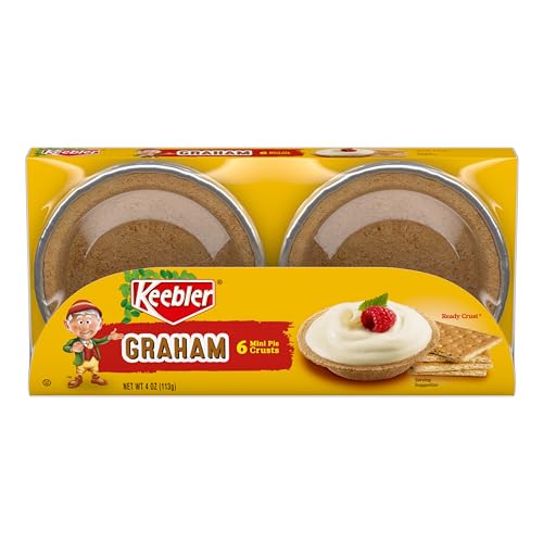 Keebler Ready Crust Mini Graham Cracker Pie Crusts, Premade Pie Crusts For Baking And No-Bake, 6 ct - size: 4 Ounce (Pack of 6)