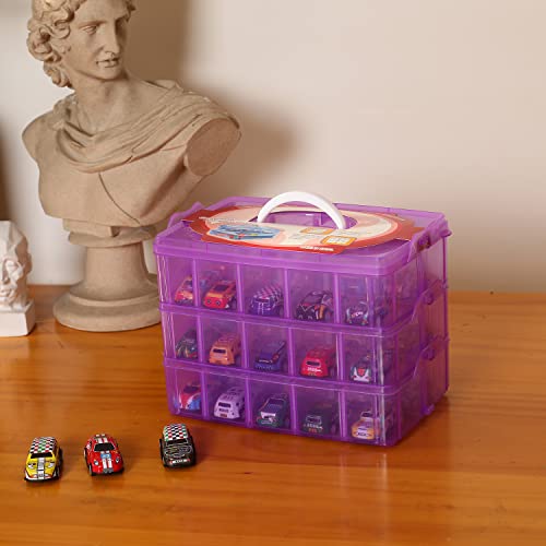 Sooyee 3-Tier Bead Organizer, Craft Storage Organizer Box,Purple - color: Purple, size: 3 Tier