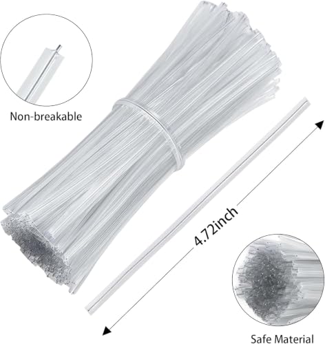 Clear Twist Ties 300Pcs, 5 Inch Metal Wire Twist Ties for Bread Bags, Treat Bags, Garden Plants, Gift Wrapping, Crafts, Reusable Transparent Bag Ties for Home, Office, and Baking