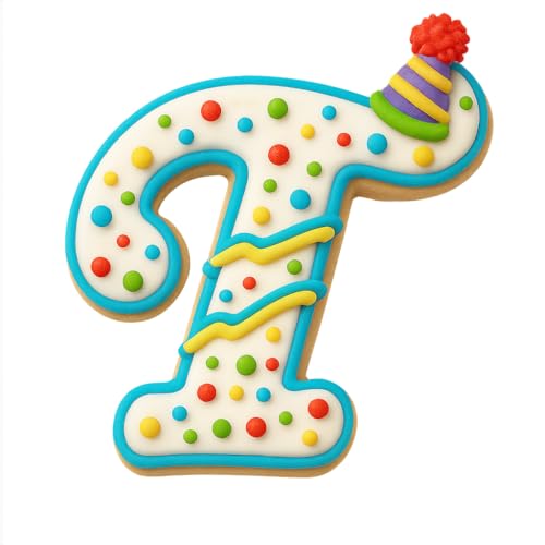 Mighty Gadget Fancy Cursive Letter A to Z Cookie Cutter - 4" Tall Alphabet Baking Mold (Random Color) (T) - color: T