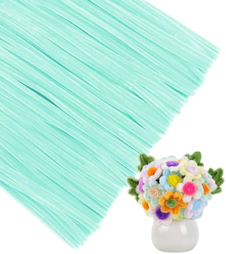 IOOLEEM Pipe Cleaners, 200pcs Light Green Flower Making Chenille Stems - color: Light Green, size: 200 Count