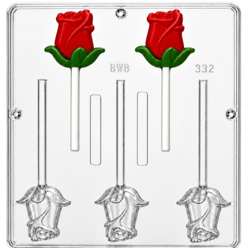 Rose Lollipop Mold, Valentines Day, Wedding No. 3328