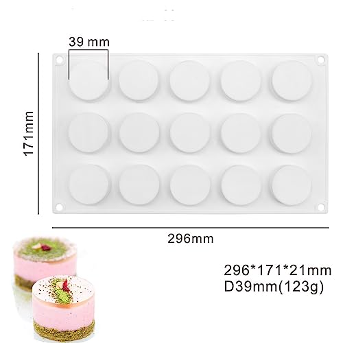 Round Cake Silicone Baking Mold Circular Chocolate Candy Biscuit Ice Cube Making Tool Soap Candle Mould Home Decor (Round H_11.84 X6.84 X0.84 inch) - size: Round H_11.84 X 6.84 X 0.84 inch