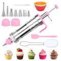 FACIACC Dessert Decorating Syringe Set, Stainless Frosting Piping Kit