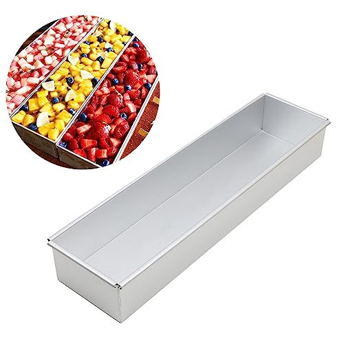 Aluminum Cheesecake Pan,Rectangular Cake Pan,Brownie Cake Baking Maker,Nonstick Tiramisu Pan Cake Baking Tray,Cake Pastry Cutter for Tiramisu Cheesecake Mousse Dessert, fixed frame