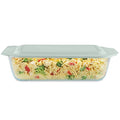 Pyrex Deep Glass Baking Dish with Plastic Lid, Deep Casserole Dish - size: 7x11 (1-Count)
