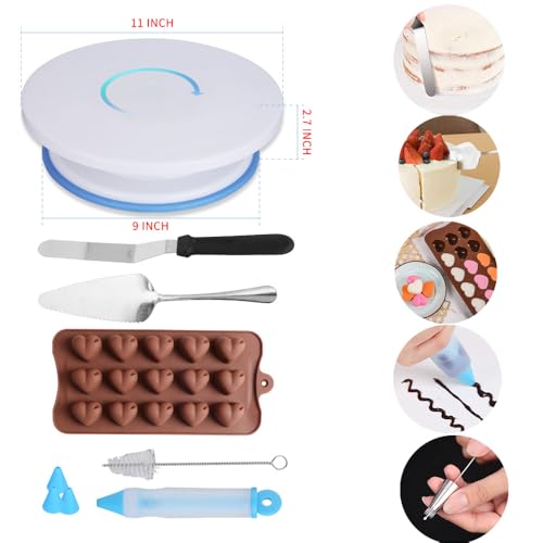 Cake Decorating Supplies Kit,310 PCS Baking Supplies Set with Icing Piping Tips & Russian Nozzles with Pattern Chart,Piping Bags,Mother’s Day Gift - size: 511 PCS