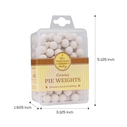 Mrs. Anderson's Baking Ceramic Pie Crust Weights, 270 Count, Natural Stoneware, For Blind Baking Pie Crusts And Tart Shells With Even Baking Results - size: Set of 2, Ceramic