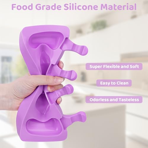 Ouddy Life Popsicle Molds Set of 2, Ice Pop Molds Silicone Cake Pop Mold - color: Purple