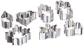 Ateco 7 pc Stainless Steel Leaf Cutter Set - size: Plain Edge, style: #4852 Leaves, 6 pcs