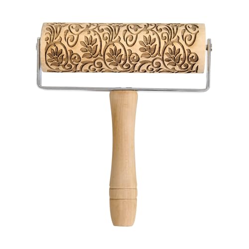 Mrs. Anderson's Baking Mini Embossing Rolling Pin, Floral Scroll Design - style: Floral Scroll, Mini