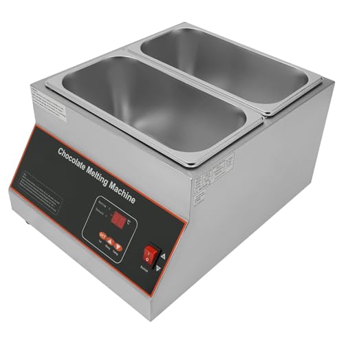 500W 2 Tanks Commercial Chocolate Melter Electric Butter Tempering Machine - size: 2 Tanks, 500W, Digital Display