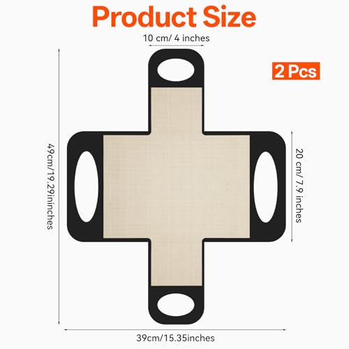Qianyu 2 Pcs Silicone Bread Loaf Pan Liners Reusable Bread Baking Mat