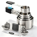 -BINGBING- Magnetic Measuring Cups and Spoons Set of 13, Stainless Steel
