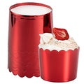 Paper Baking Cups, 50pcs Cupcake Liners Red Muffin Liners Greaseproof Disposable Bulk Cupcake Wrapper, 6 oz Standard Jumbo Muffin Cups for Halloween Christmas Parties by Dootafy - color: Red