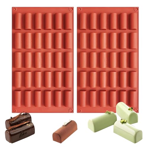 Silicone Mini Log Molds, 2 Packs, 30-Cavities Handmade Chocolate Bar Molds - color: 2 Packs Silicone Mini Log Molds Z281