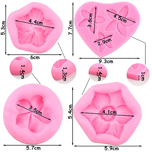 ZiXiang Plumeria Flower Silicone Mold Hibiscus Flower Fondant Mold - color: Style D