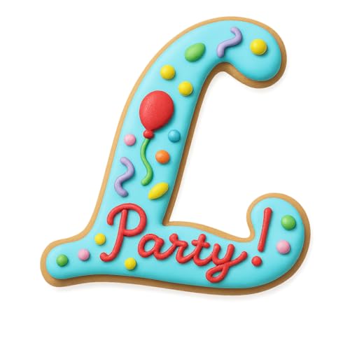 Mighty Gadget Fancy Cursive Letter A to Z Cookie Cutter - 4" Tall Alphabet Baking Mold (Random Color) (L) - color: L