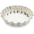 Fluted Tart/Quiche Mold, Fixed Bottom 3.5-inch Diameter, Tinplate