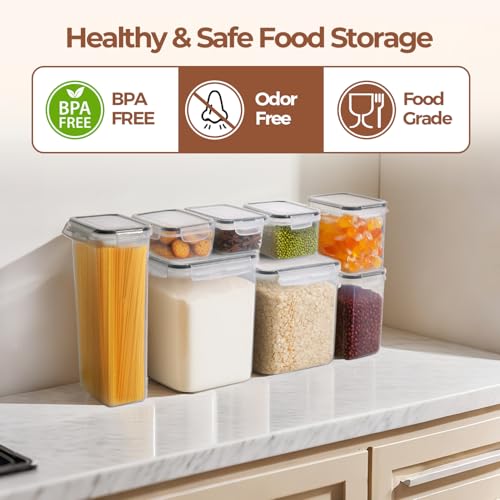 ComSaf Airtight Food Storage Containers with Lids 7size 11Pack, Stackable - size: 7 Size-Rectangle