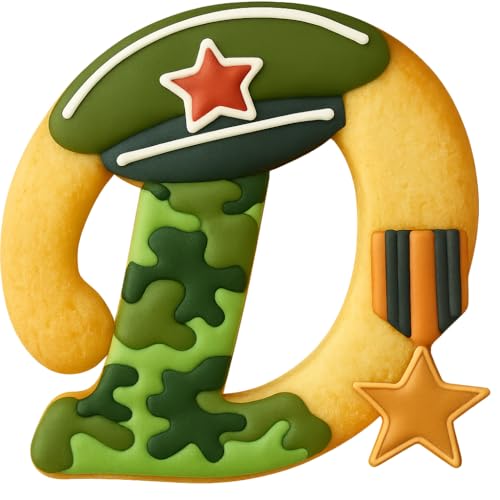 Mighty Gadget Fancy Cursive Letter A to Z Cookie Cutter - 4" Tall Alphabet Baking Mold (Random Color) (D) - color: D