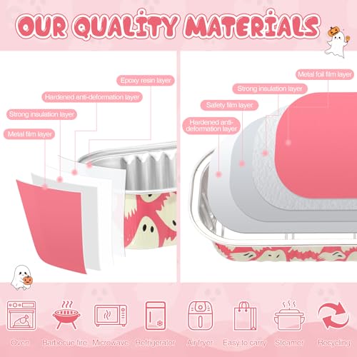 Tioncy 100 Pcs Mini Loaf Pans with Lids Spoons, Ghost - style: Ghost