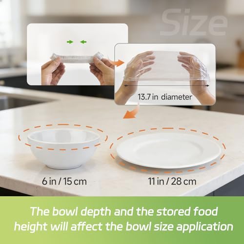 Reusable Plastic Bowl Covers for Bread Proofing, Food Storage, Shower Cap