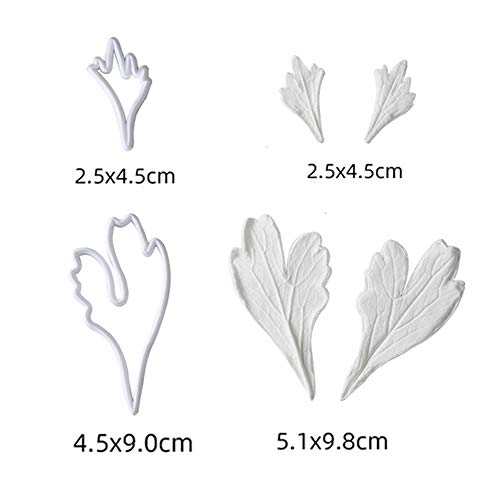 Flower Fondant Mold Set, Petal and Leaf Silicone Mold(Peony Flower)