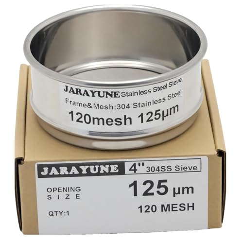 4 Inch 120 Mesh Stainless Steel Test Sieve, 0.125 mm Aperture - size: 120mesh (125µm)