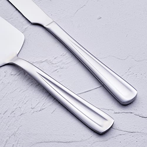 GoGeiLi Stainless Steel Wedding Cake Cutting Set - color: Silver