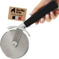 GORILLA GRIP Patented Stainless Steel Large Pizza Cutter Wheel, Black - color: Black
