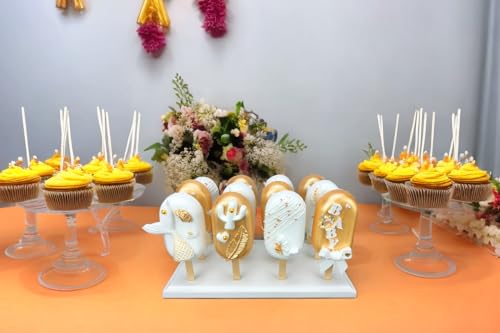 NANGOPOP Wood Cakesicle Stand Display - 12 Count Popsicle Sticks Holder for Dessert Table of Wedding Shower Birthday Parties - Sturdy and Reusable