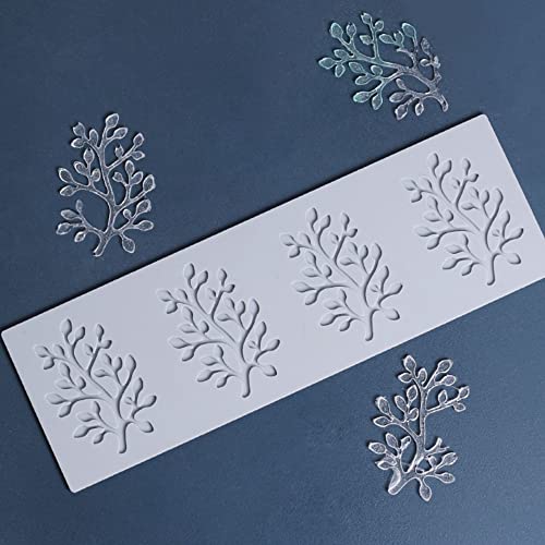 Tree Silicone Candy Mold Chocolate Candy 3D Leaf Silicone Mold, Sugar Craft Cake Decoration, Cupcake Top, Polymer Clay - style: E_11.76 X 3.88 X 0.08 INCH