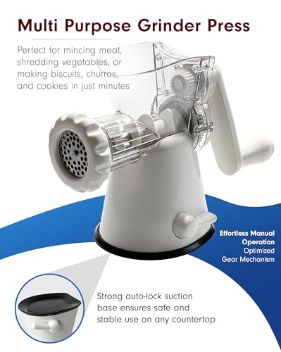 Tredoni #5 Manual Meat Grinder & Biscuit Press Machine Cookie Maker