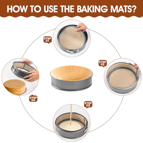 2 pack Silicone mat for 9 inch springform pan, springform pan protector, prevent cake from sticking, cheesecake pans protector mat