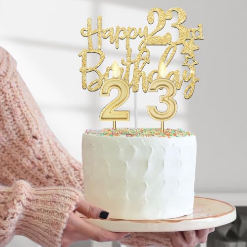 YeohJoy Gold 23rd Birthday Decorations for Women - style: 23rd