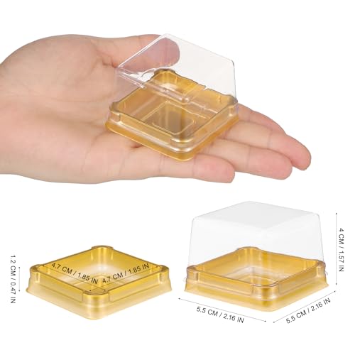Housoutil 50Pack Mini Mooncake Box, Square Containers with Lids - 2.1inch