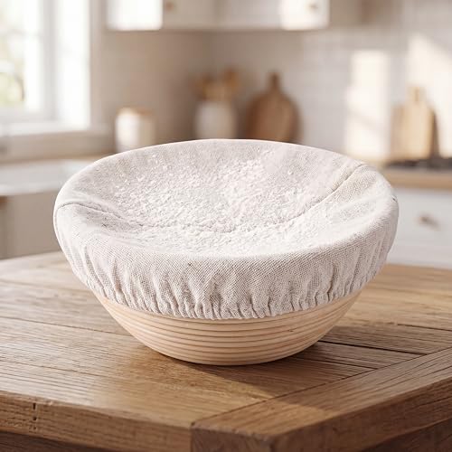 4Pcs Bread Proofing Basket Liners 2 Oval & 2 Round 10 Inch Covers