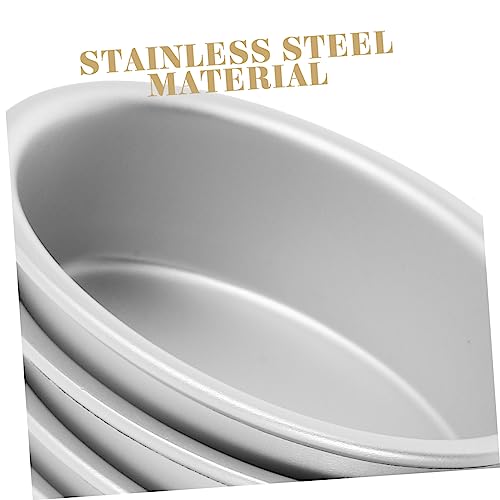 Hemoton 10-piece Oval Cake Mold Set Mini Oval Cheesecake Pans Baking Pan for Bread Flan Mold Egg Tart and Layered Desserts Aluminum Cake Pan 3.38X2.48X0.98 inch