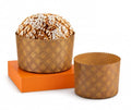 Pastry Chef's Boutique Thin Panettone Paper Pan Mold - XSmall - 4-3/8" x 3-3/8" - 250 gr - Pack of 12 - Made in Italy - size: Thin Paper - XSmall 250gr