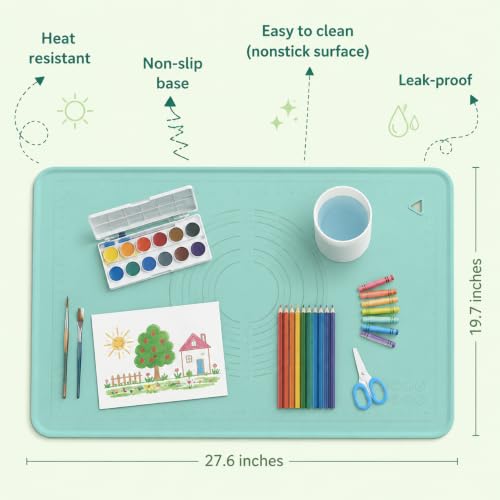 SKEAP Silicone Mat for Arts and Crafts –Non-Slip, Non-Stick Craft Mat