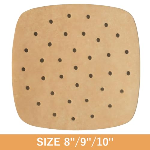 Air Fryer Parchment Paper Liners, 9 Inch 100 Pcs - color: Unbleached, size: 9IN
