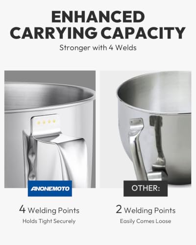 5QT Stainless Steel Mixing Bowl for KitchenAid Tilt‑Head Mixers – Fits K45SS, KSM75, KSM150, KSM152, KSM165, KSM100, KSM95 – Dishwasher‑Safe